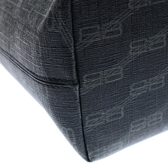 BALENCIAGA BB Monogram Medium Shopper Tote Bag Black - Picture 6 of 6